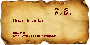 Hudi Bianka névjegykártya