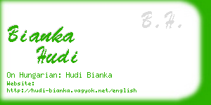 bianka hudi business card